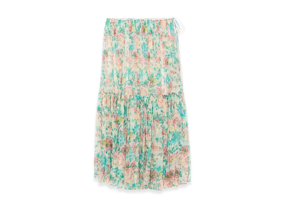 Chloe Women's Printed Silk Skirt "Floral"