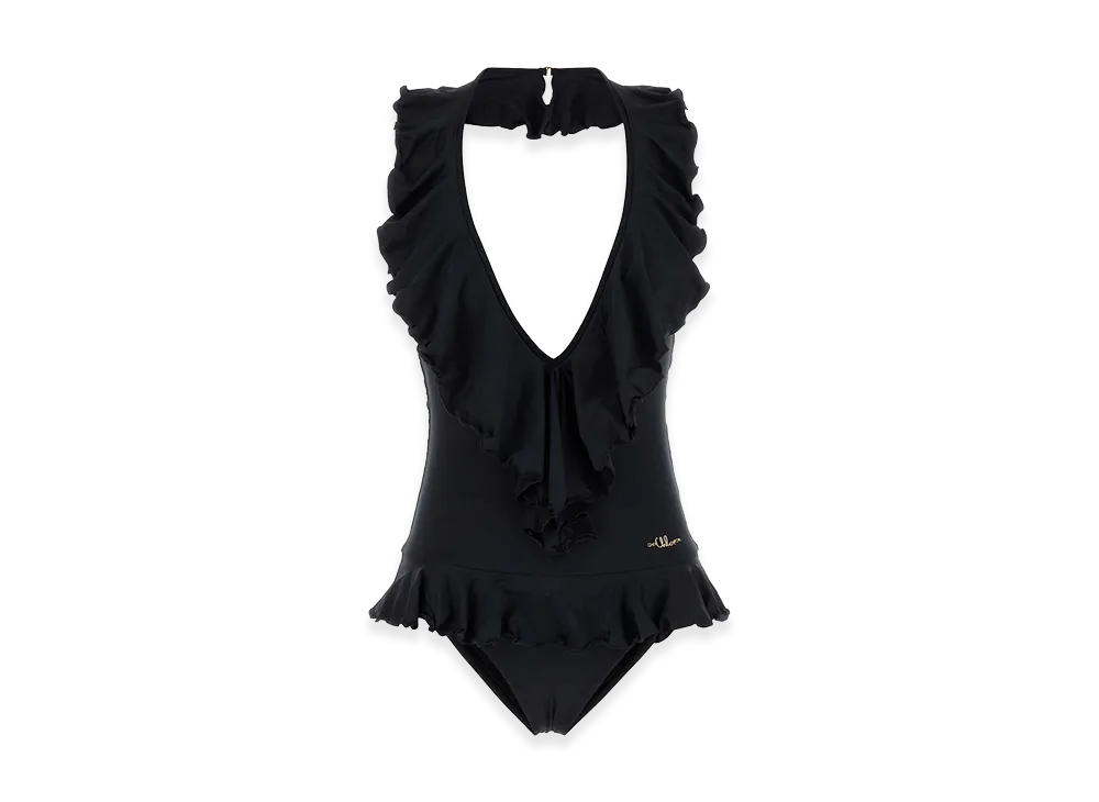 Chloe Women's Stretch Nylon Swimsuit "Black"