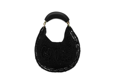 Chloe Women's Raffia Banana Handbag "Black"