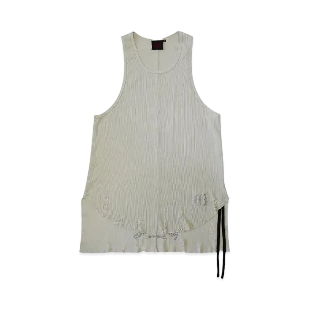 T.C.R BY TOUCHER T.C.R DAMAGE INNER TANKTOP "IVORY"