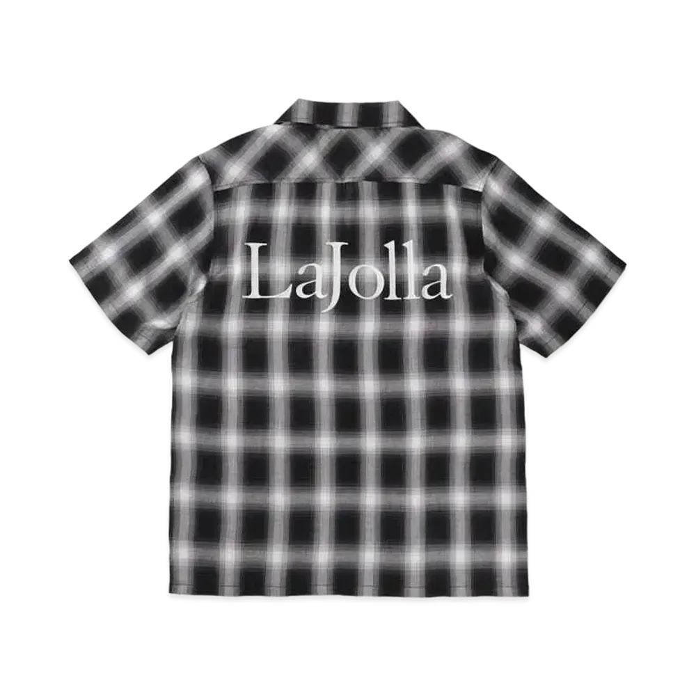 WIND AND SEA La Jolla_WDS Ombre Plaid Open Collar S/S Shirt "Black"
