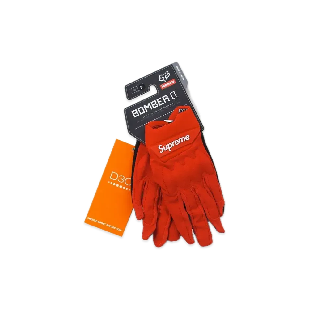 Supreme x Fox Racing Bomber LT Gloves "Red"