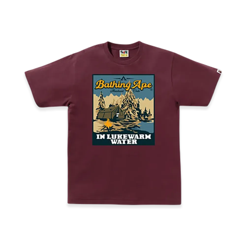 A BATHING APE Base Camp Tee "Burgundy"
