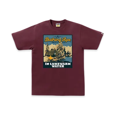 A BATHING APE Base Camp Tee "Burgundy"