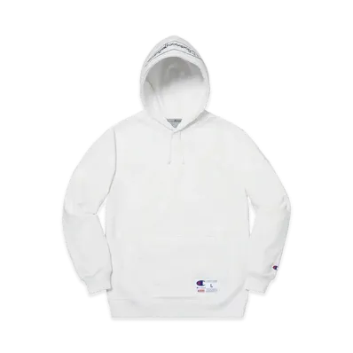 Supreme x Champion Outline Hooded Sweatshirt "White"