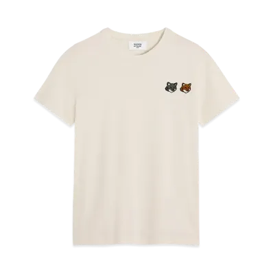 Maison Kitsune Double Bold Fox Head Regular T-shirt "Latte"