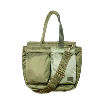 sacai x PORTER Pocket Tote Medium "Khaki"