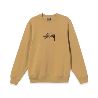 Stussy Stock Embroidered Crew "Khaki"