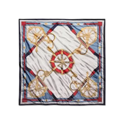 BALENCIAGA Ai Scarf "Beige/Light Blue"
