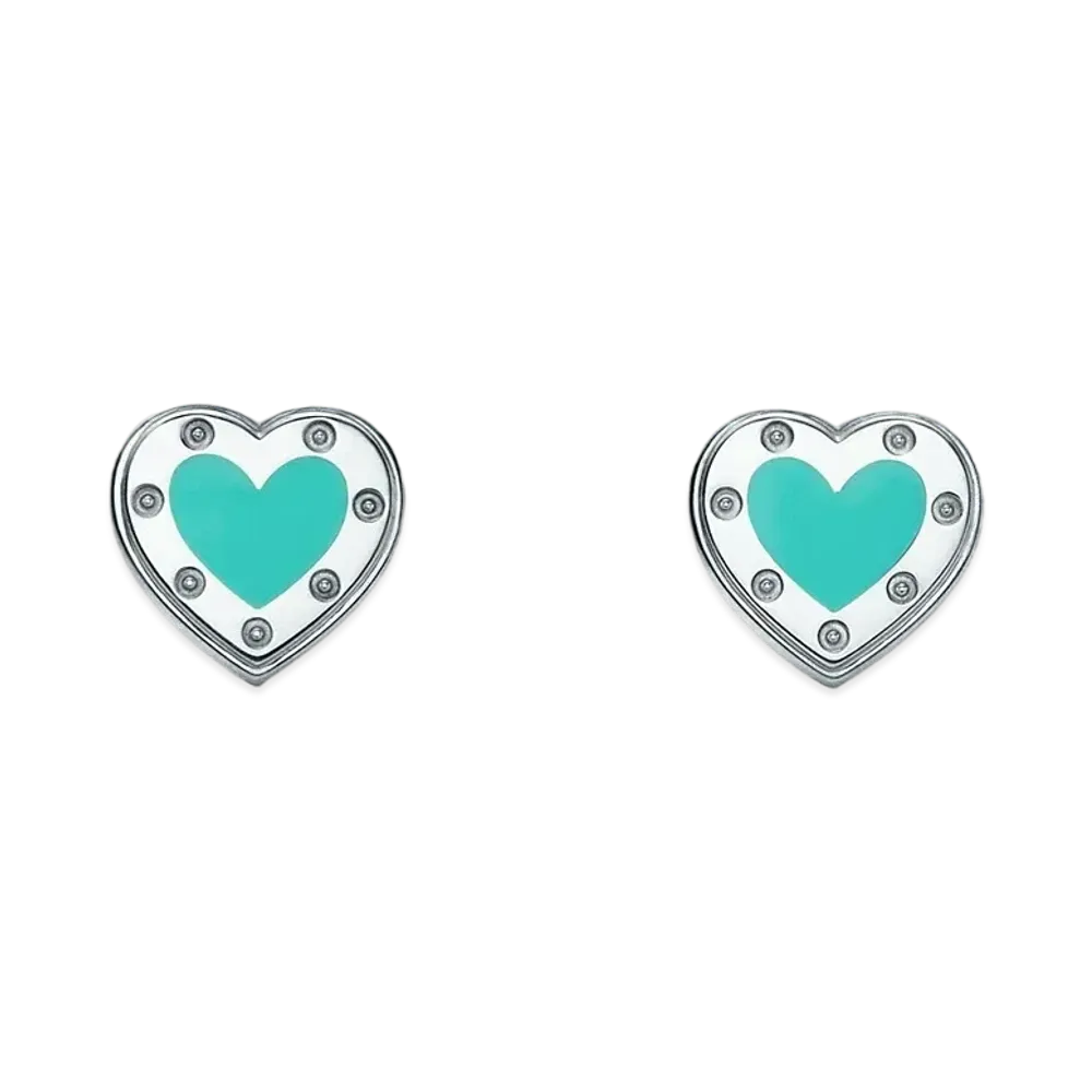 Tiffany & Co. Return to Tiffany Love Tiffany Blue Heart Earrings Mini "Silver"