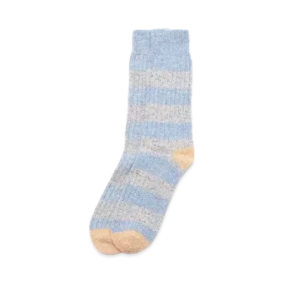 Barbour Melange Striped Socks "Blue"