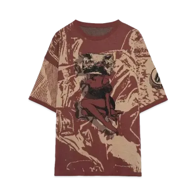 PHINGERIN RAZOR KNIT TEE "BROWN"