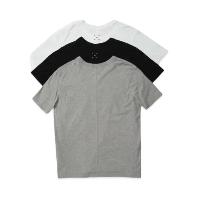 POP TRADING COMPANY ss undershirt 3-pack "WHITE/BLACK/GREY"