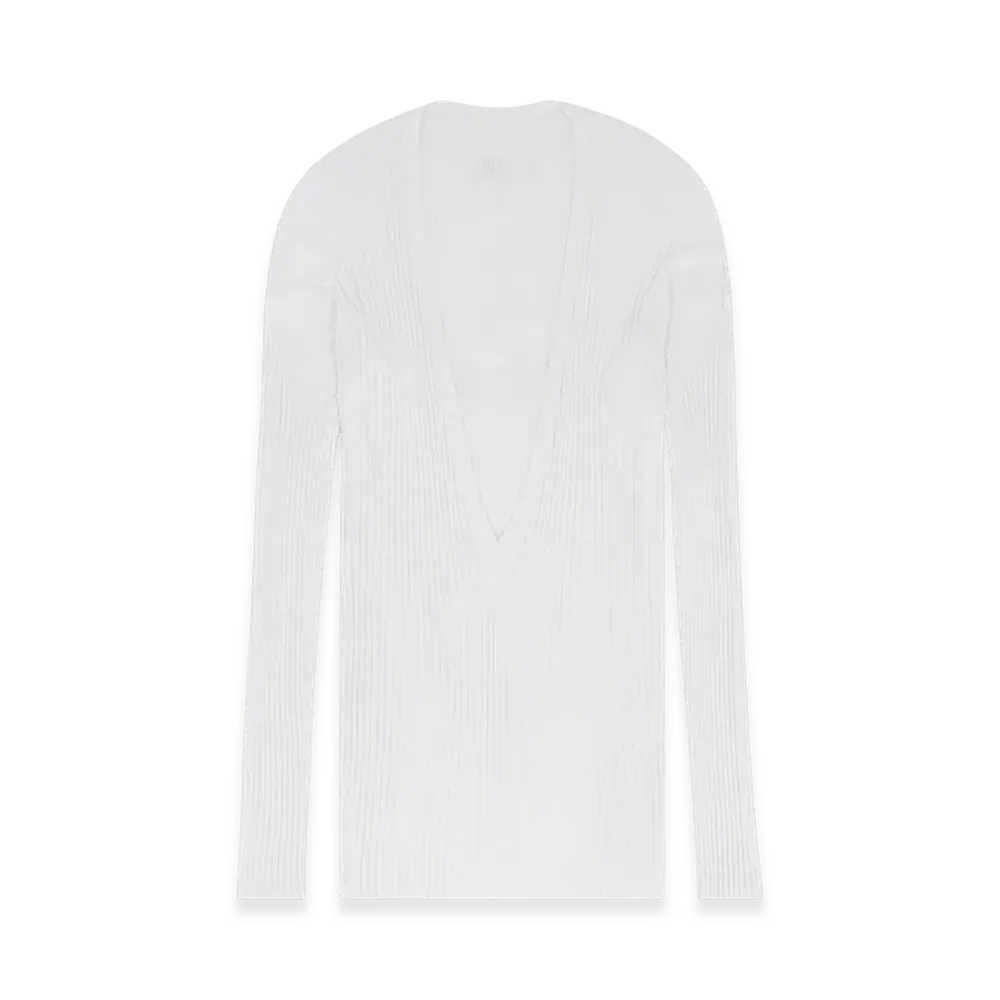 MM6 Maison Margiela Women's V-Neck Knit "White"