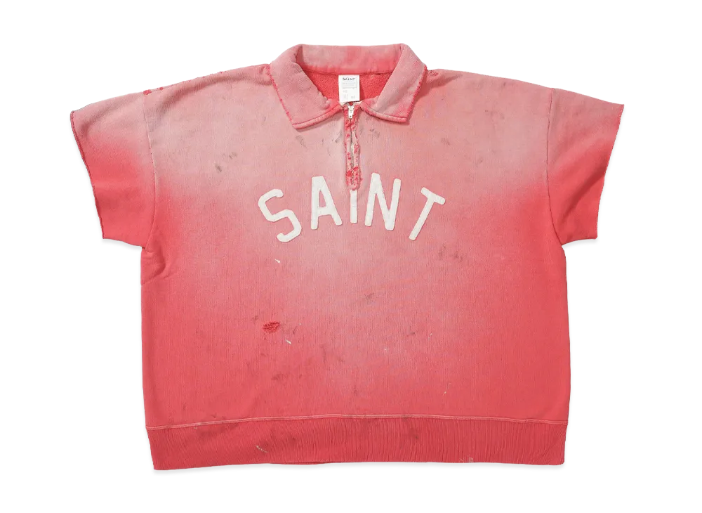 SAINT Mxxxxxx SS Half Zip Sweat Saint "Red"