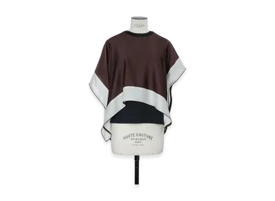 sacai Women's Satin x Cotton Jersey T-Shirt "Brown/Navy"