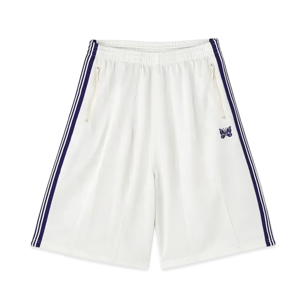 NEEDLES x LHP H.D.Track Pant Shorts - Poly Smooth "White"