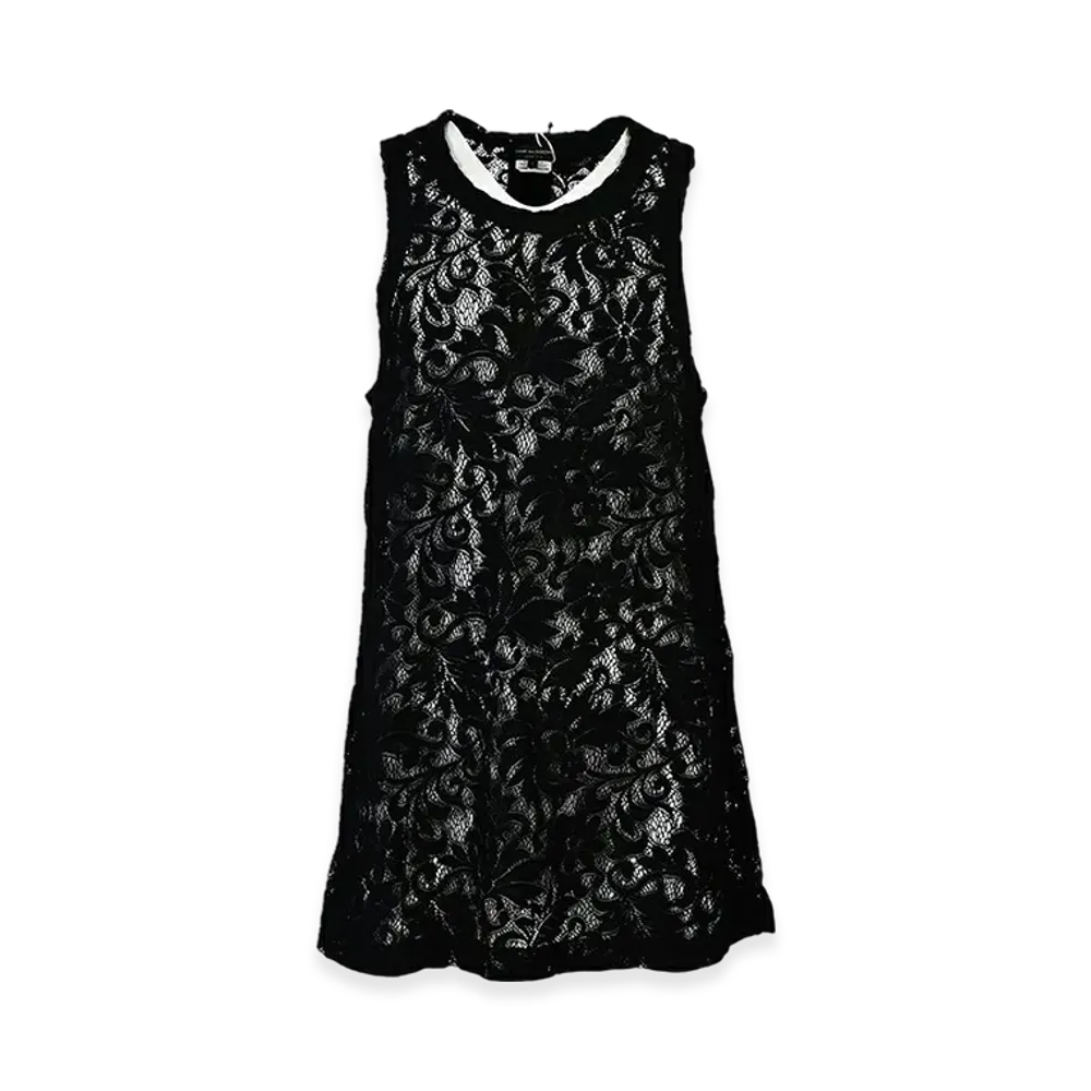 COMME des GARCONS HOMME PLUS Polyester Raschel Lace Garment Washed "Black"