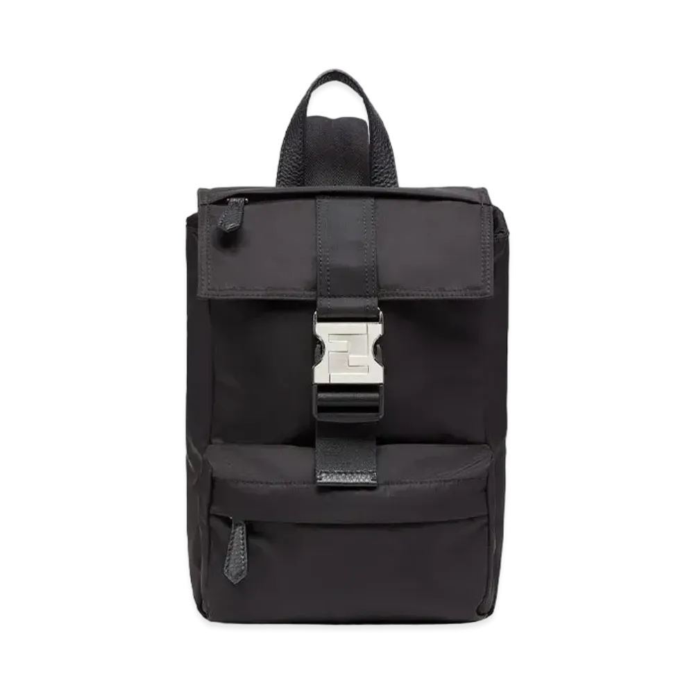 FENDI Ness Back Pack Small Nylon Backpack "Black"