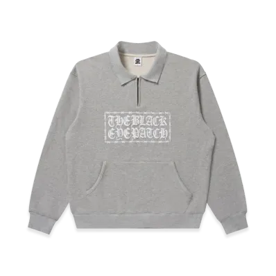 BlackEyePatch Barbed Wire Logo Kobe Terry Half Zip Sweat "Heather Gray"