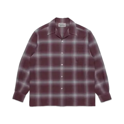 WACKO MARIA Check Open Collar Shirt #1 "Red"