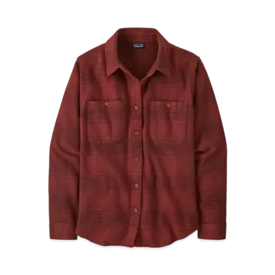 Patagonia Women's Fjord Flannel Shirt "Red"