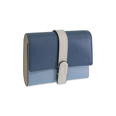 FURLA Grazia Compact Wallet Trifold "Blue"