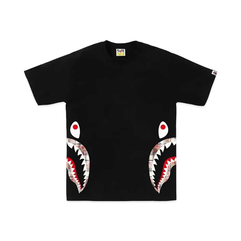 A BATHING APE Side Shark Tee "Black"