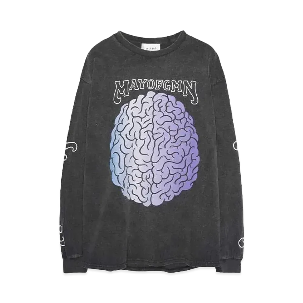 MAYO BRAIN PRINT LONG SLEEVE TEE "FADE BLUE"