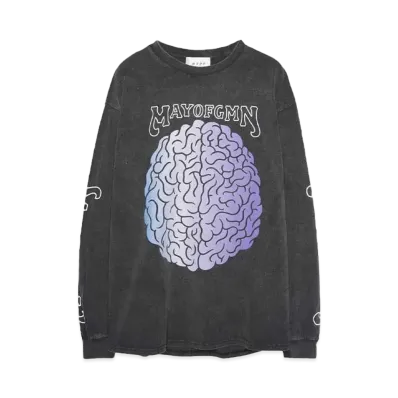 MAYO BRAIN PRINT LONG SLEEVE TEE "FADE BLUE"