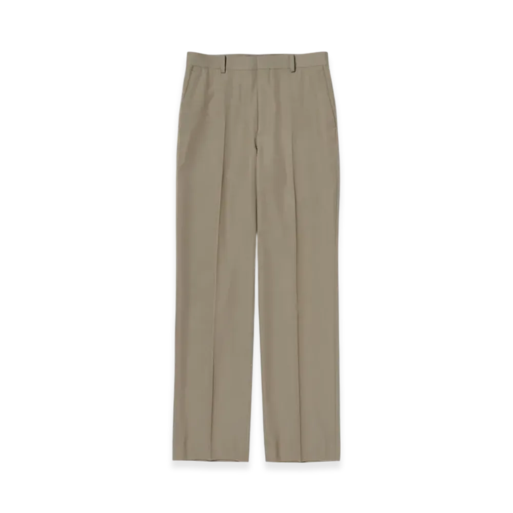 AURALEE Light Wool Max Gabardine Slacks "Light Khaki"