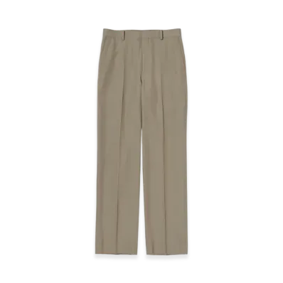 AURALEE Light Wool Max Gabardine Slacks "Light Khaki"