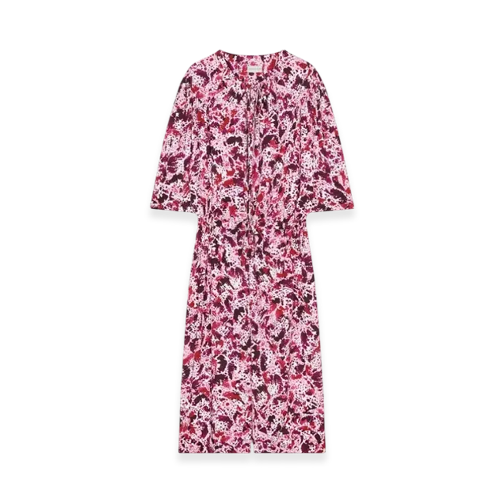DRIES VAN NOTEN Women's Printed Dress "Fuchsia"