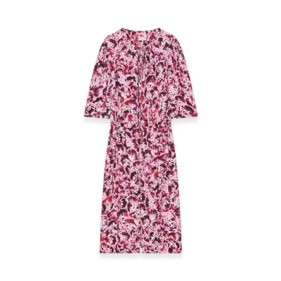 DRIES VAN NOTEN Women's Printed Dress "Fuchsia"