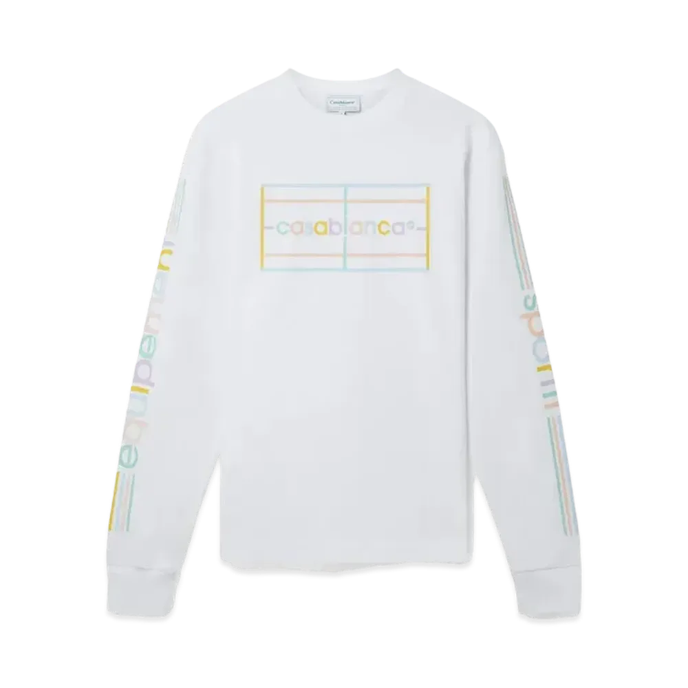 Casablanca Pastel Court Sweatshirt "White"