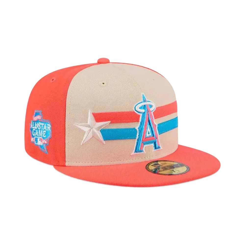 NEW ERA 59Fifty On-Field 2024 MLB All-star Game Los Angeles Angels "Coral Pink"