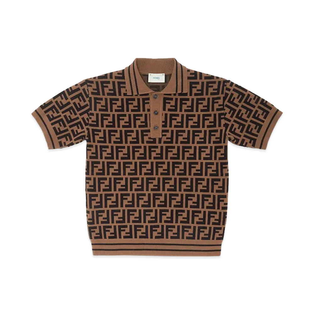 FENDI Kids Polo Shirt "Brown"