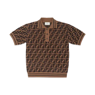 FENDI Kids Polo Shirt "Brown"
