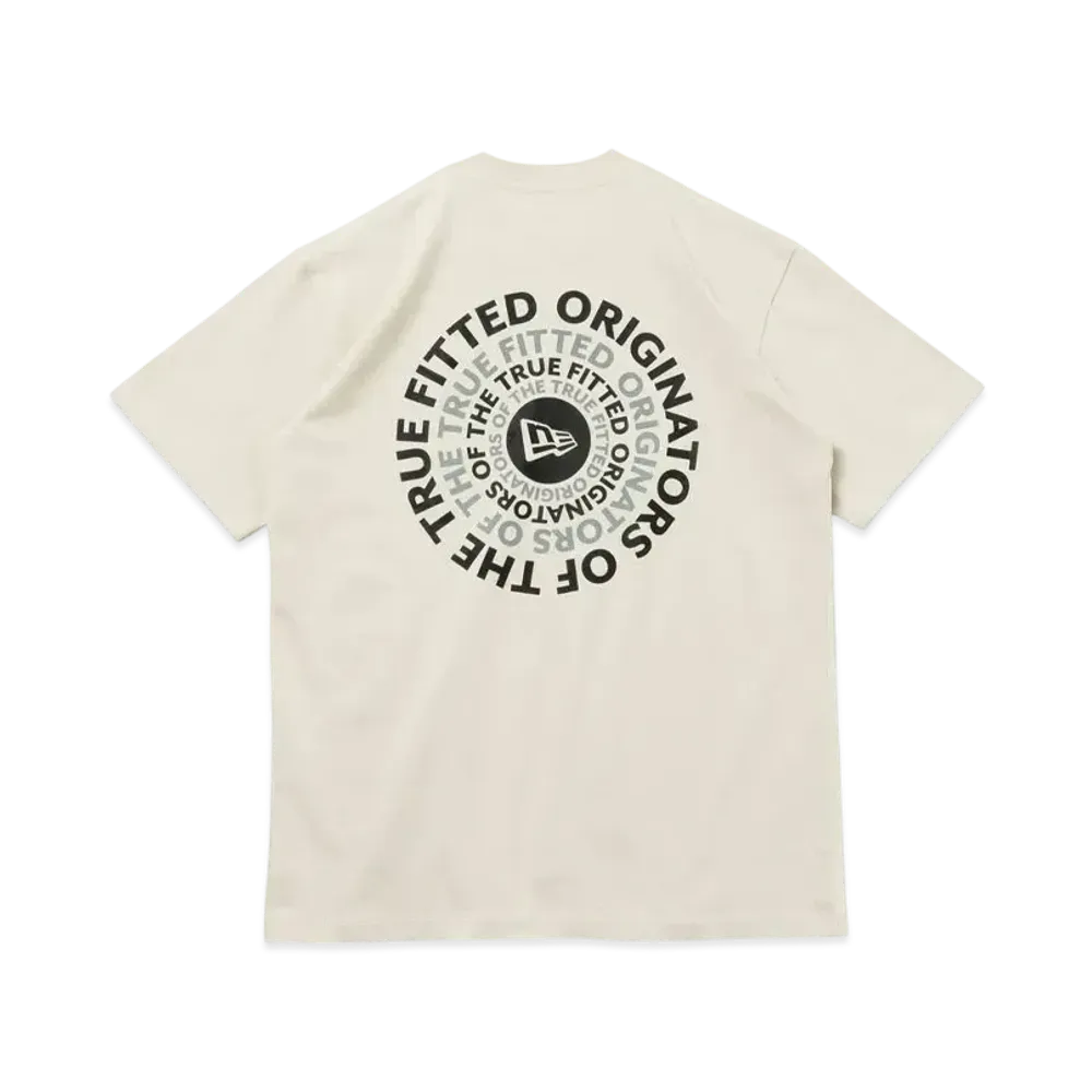 NEW ERA Short Sleeve Cotton T-shirt Circle OOTTF Regular Fit "Stone"