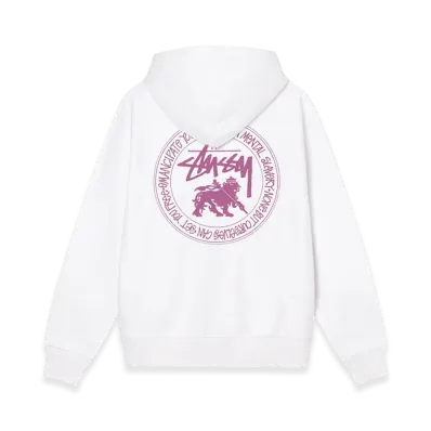 Stussy Lion Dot Hood "White"