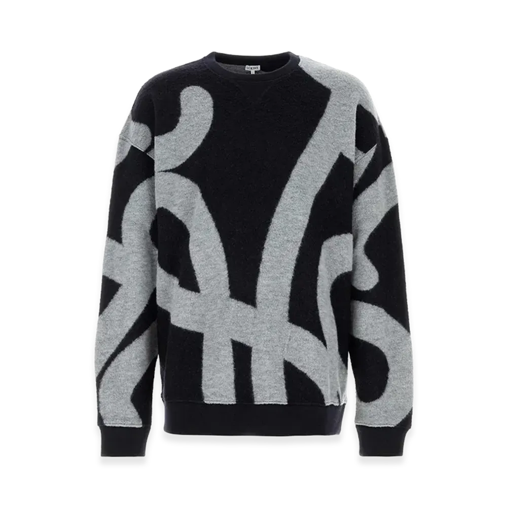 LOEWE Embroidered Wool Blend Sweatshirt "Printed"