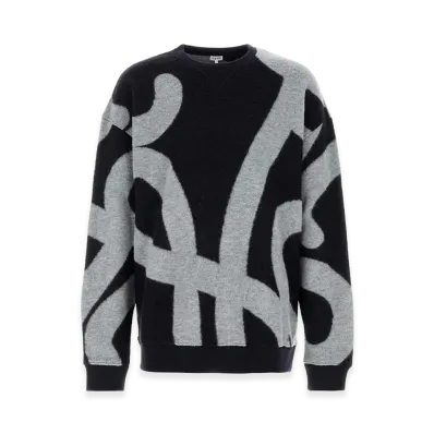 LOEWE Embroidered Wool Blend Sweatshirt "Printed"