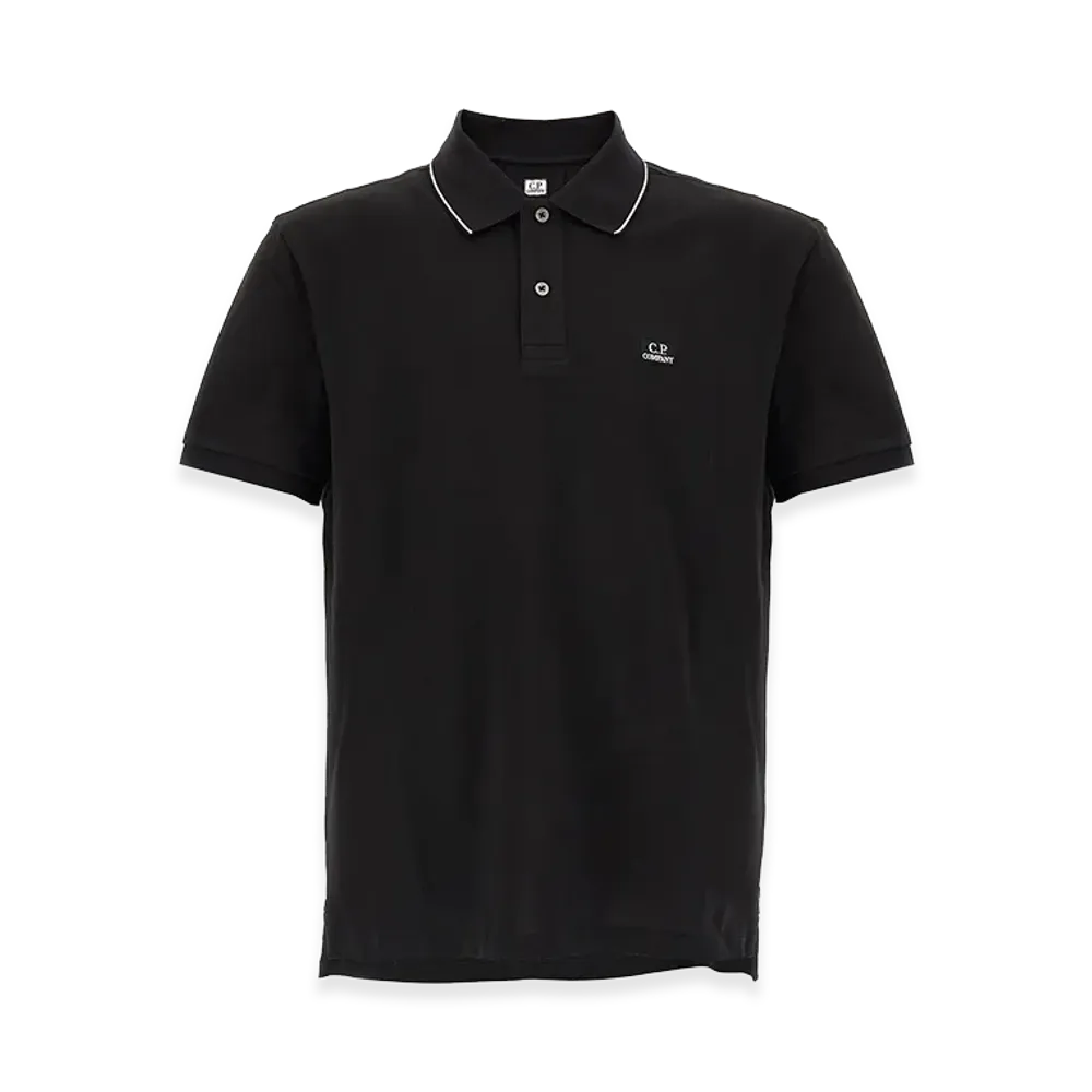 C.P. Company Logo Patch Polo Shirt "Black"