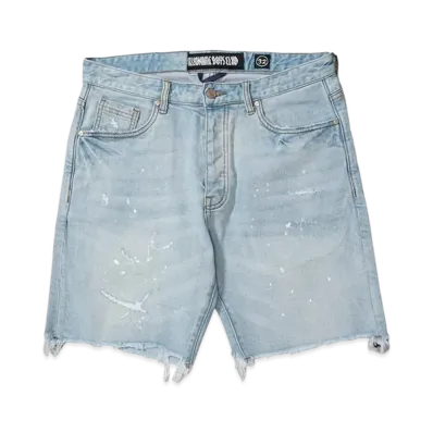 BILLIONAIRE BOYS CLUB BB CADET RAW EDGE DENIM SHORTS "LAGOON"