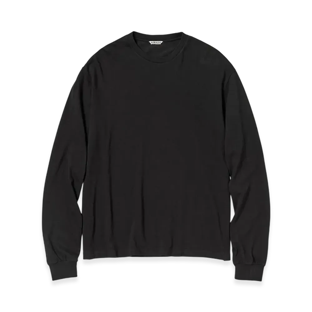 AURALEE Seamless L/S Tee "Black"