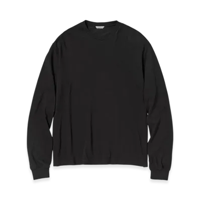AURALEE Seamless L/S Tee "Black"