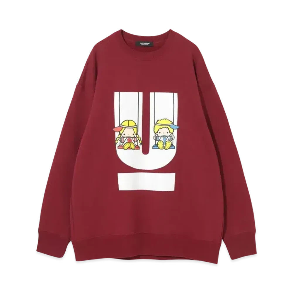 UNDERCOVER x SANRIO Big Sweatshirt Patty & Jimmy "Bordeaux"