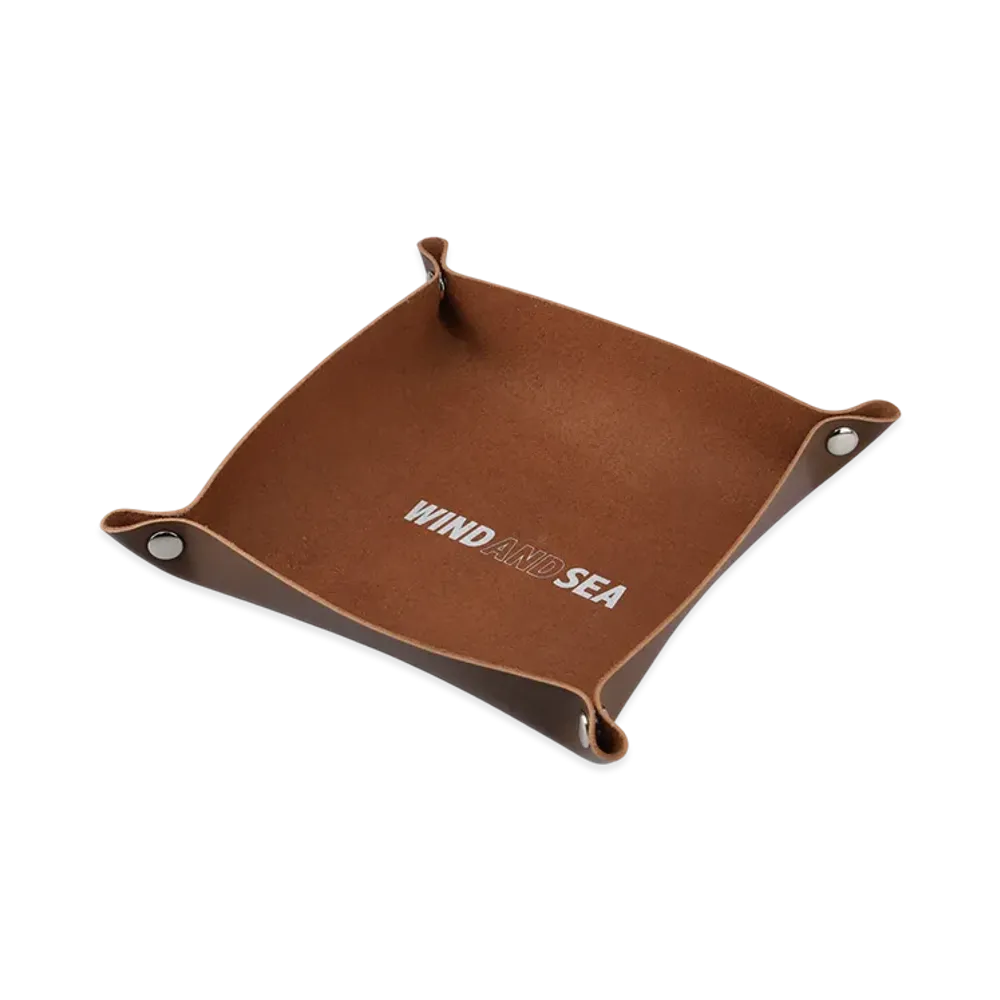 WIND AND SEA Sea Leather Tray "Brown"