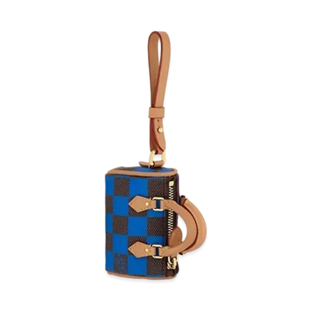 Louis Vuitton Damier Pop Mini Speedy Bag Charm "Blue"