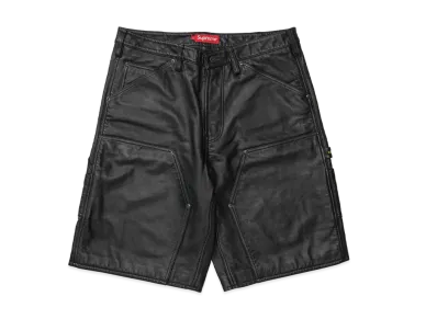 Supreme Leather Double Knee Painter Short "Black"